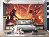 Epic anime battle scene bringing excitement to a collector's room