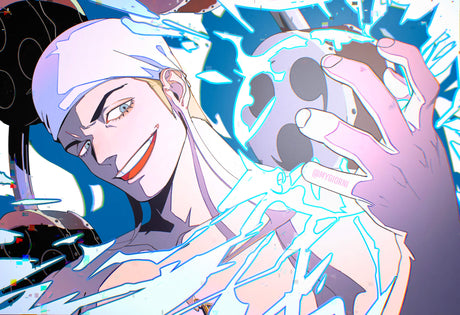 Modern Anime Art design file showing detailed blue and purple color composition