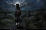 Anime warrior design file showing detailed moonlit scene pattern and rich midnight colors