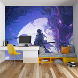 Dragon Warrior anime wallpaper making statement in minimalist entertainment room