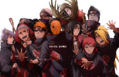 Naruto Characters design file showing detailed black and red pattern