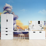 Anime hero wallpaper bringing character to modern living room