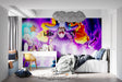 One Piece anime wallpaper mural bringing bold energy to a modern gaming room setup