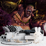 One Piece Blackbeard mural creating impact in a fan collection room