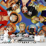 Anime wall art transforming a study space with dynamic character design