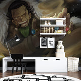 One Piece themed wall design bringing character to a collector's room