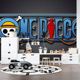 Manga-inspired wall design bringing character to a stylish home office space