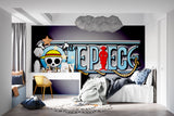 One Piece wall art displayed in a fan cave with gaming setup