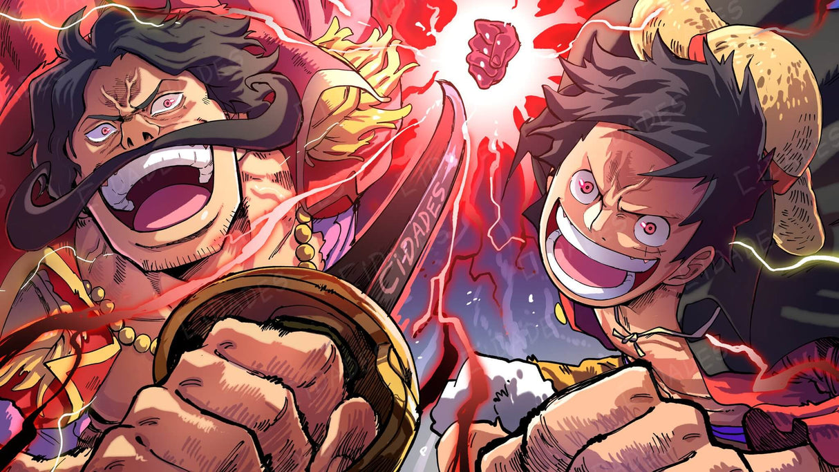 One Piece Pirates design file showing full artwork pattern and vibrant color details