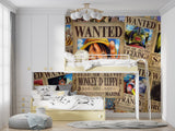 One Piece anime wall decor in study space, demonstrating versatile room application