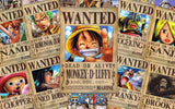 One Piece Wanted Posters design file showing detailed artwork and pattern layout