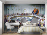 World Government scene mural bringing character to a study space