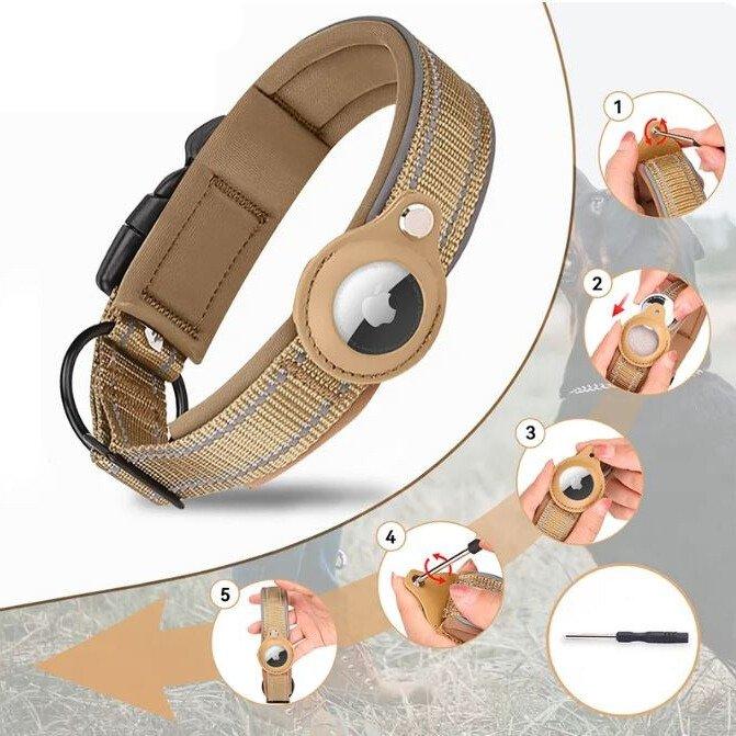 Smart Pet Tracking Collar  Adjustable AirTag Compatible Design - Product detail 9