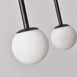 Modern Curved Chandelier  Black Iron Globe Pendant Light - Product detail 7