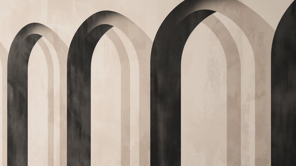 Arch wallpaper design file showing detailed black and beige geometric pattern
