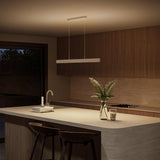 Modern LED Linear Pendant  Minimalist Black Aluminum Bar Light - Product example