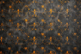 Black and gold art deco floral pattern design file showing intricate details