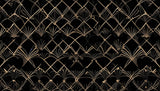 Art deco geometric pattern design file showing detailed black and gold motif