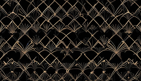 Art deco geometric pattern design file showing detailed black and gold motif