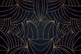 Art deco geometric pattern design file showing intricate black and gold details