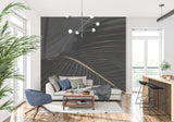 Elegant art deco mural adding sophistication to a boutique entrance