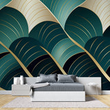 Art deco leaf pattern transforming hotel lobby entrance