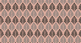 Art deco fan pattern design file showing detailed pink and black geometric motif