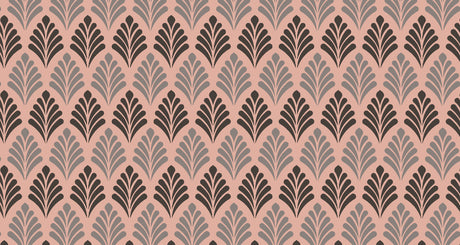 Art deco fan pattern design file showing detailed pink and black geometric motif