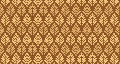 Art Deco geometric fan pattern design file showing intricate brown and gold details