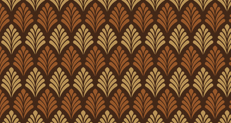 Art deco geometric fan pattern design file showing intricate brown and gold details