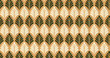 Art deco geometric fan pattern design file showing intricate gold and black details