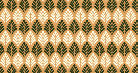 Art deco geometric fan pattern design file showing intricate gold and black details