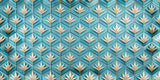 Art deco geometric pattern design file showing turquoise and beige chevron motif