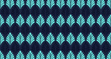 Art Deco geometric fan pattern design file showing turquoise and navy color scheme