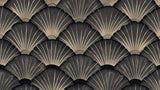 Art deco fan pattern design file showing gold geometric details on grey background