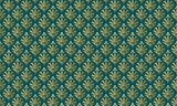 Art deco wallpaper design file showing detailed gold fan pattern on teal background