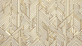 Art Deco gold geometric pattern design file showing intricate line details and cream background