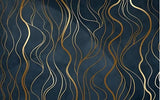 Gold wave pattern on navy background design file showing intricate art deco details