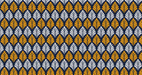 Art Deco geometric pattern design file showing intricate navy and gold fan motifs