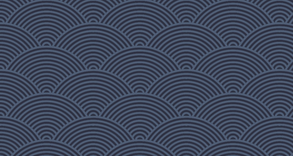Art deco wave pattern design file showing detailed navy blue geometric shapes