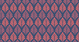 Art deco pink fan pattern design file showing intricate geometric details and rich navy background