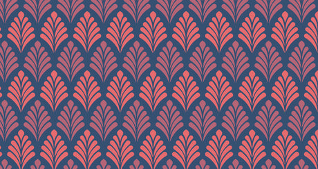 Art deco pink fan pattern design file showing intricate geometric details and rich navy background