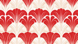Art Deco red fan pattern design file showing detailed geometric motifs