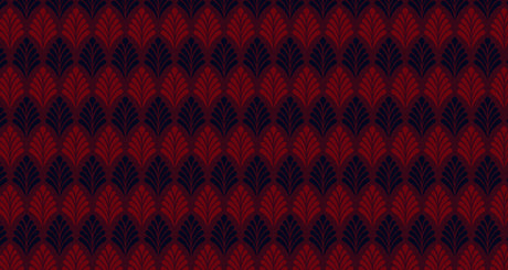 Art Deco red feather pattern design file showing intricate geometric details