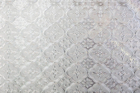 Art Deco Wallpaper design file showing detailed silver quatrefoil pattern