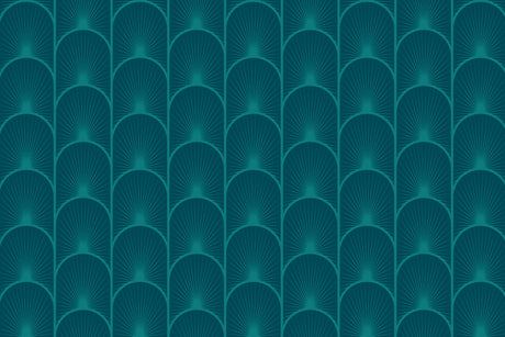 Teal art deco fan pattern design file showing intricate geometric details