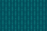 Art deco fan pattern design file showing detailed teal geometric motif