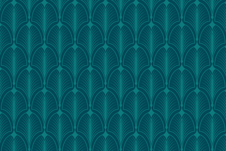 Art deco fan pattern design file showing detailed teal geometric motif