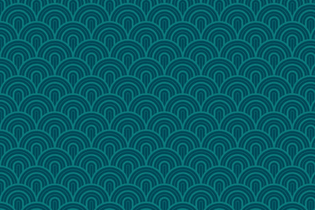 Teal art deco geometric arch pattern design file showing intricate details