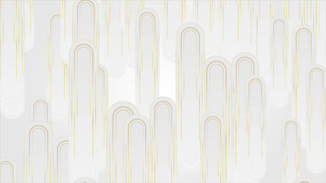 Design file of white and gold geometric arch pattern showing intricate details and metallic elements
